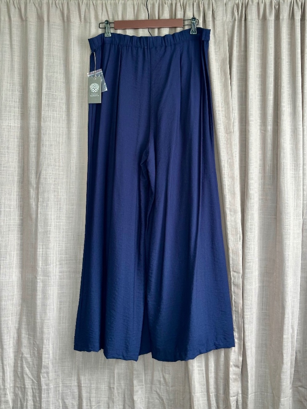 Vince Camuto Navy Wide-Leg Pants